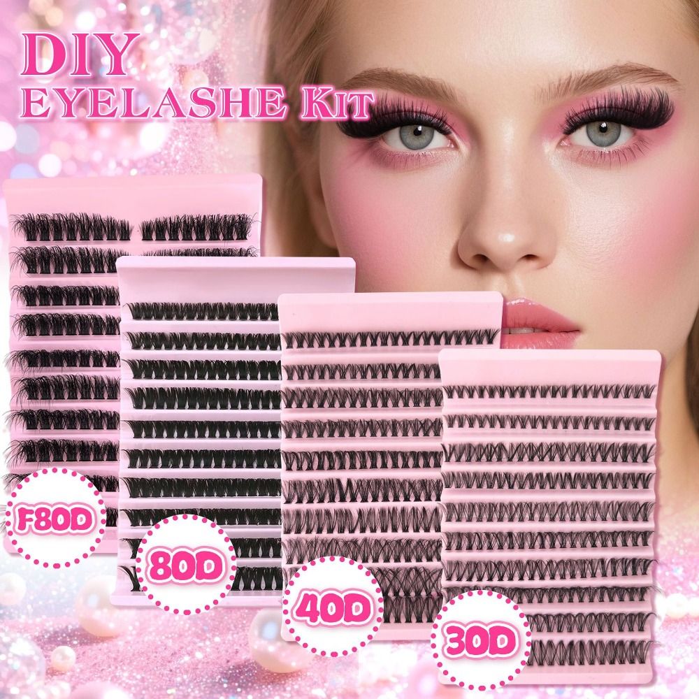 Lashes Eyelash Extension - Natural Look False Eyelashes Wispy Style