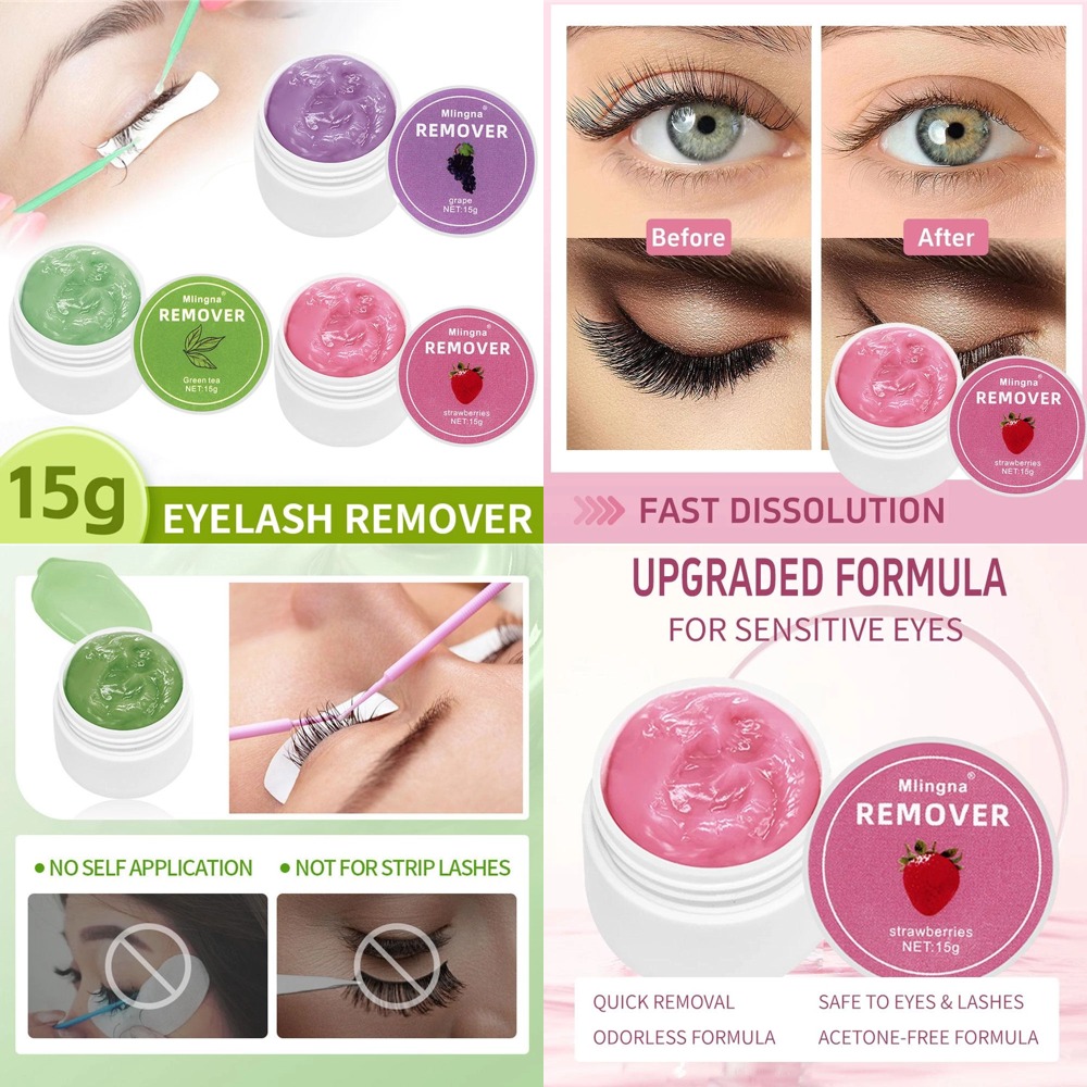 Lash Adhesive Glue - 1pcs Eyelash Glue Remover Cream Transparent