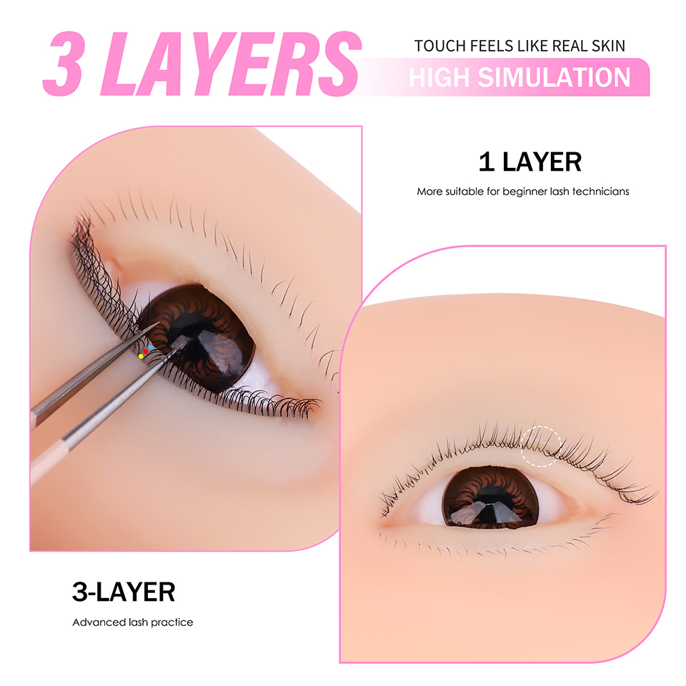 3 Layers Lashes Reusable Manne - Eyelash Extension Model 评论和价格