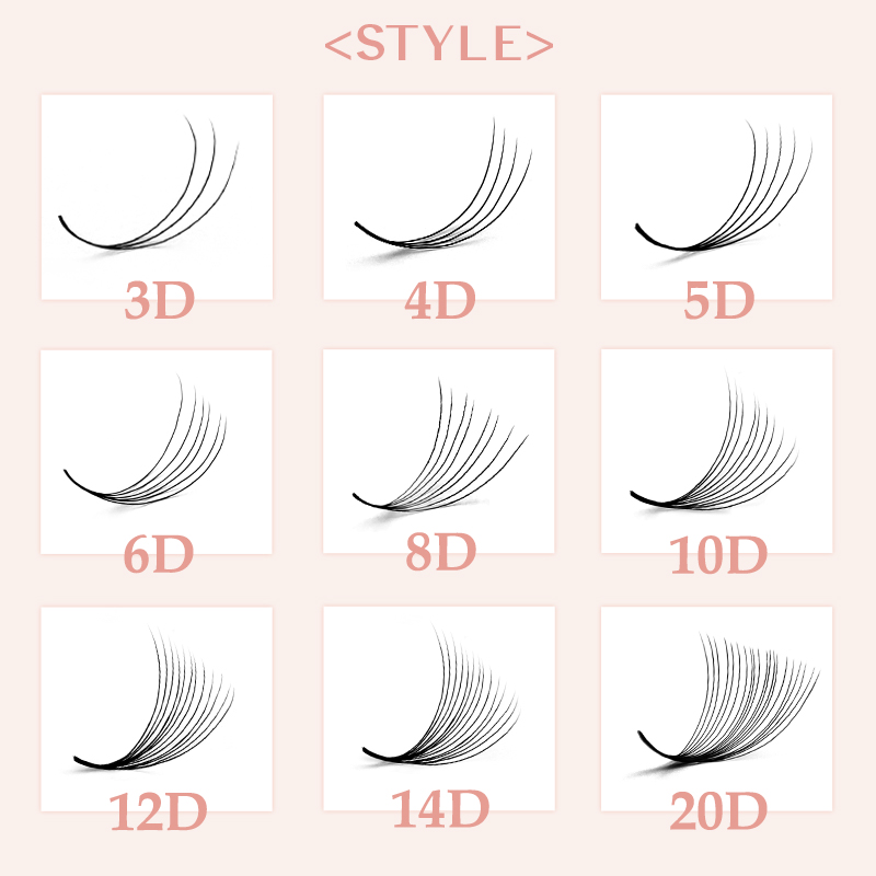 800/1600 Premade Volume Lash F - Eyelash Extension Double Volume 评论和价格