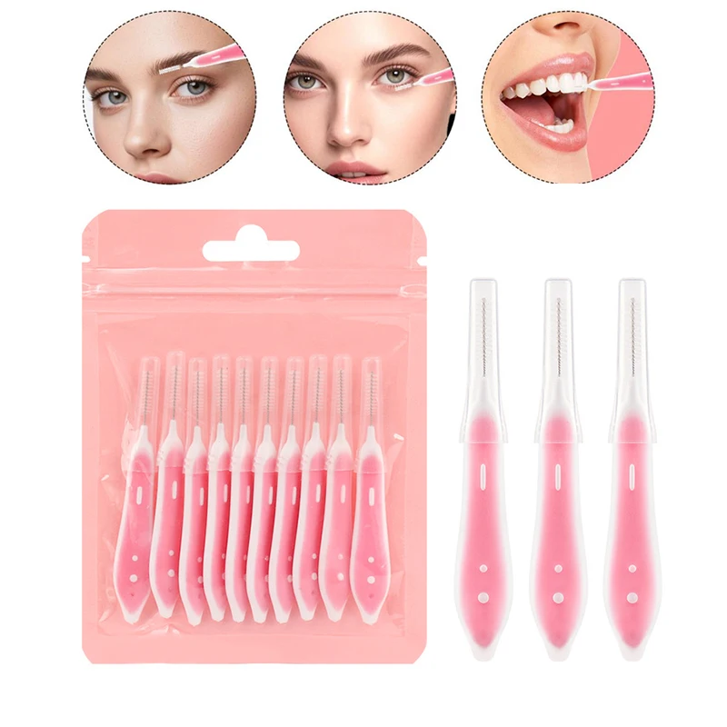 10 Pcs Eyebrow Brushes Mini Br - Lashes Eyelash Extension 评论和价格
