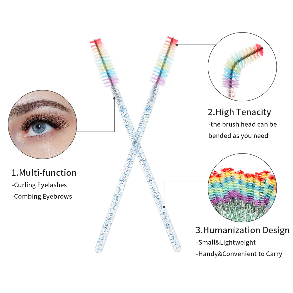 50PCS Rainbow Crystal Eyelash  - Eyelash Extension Class 评论和价格