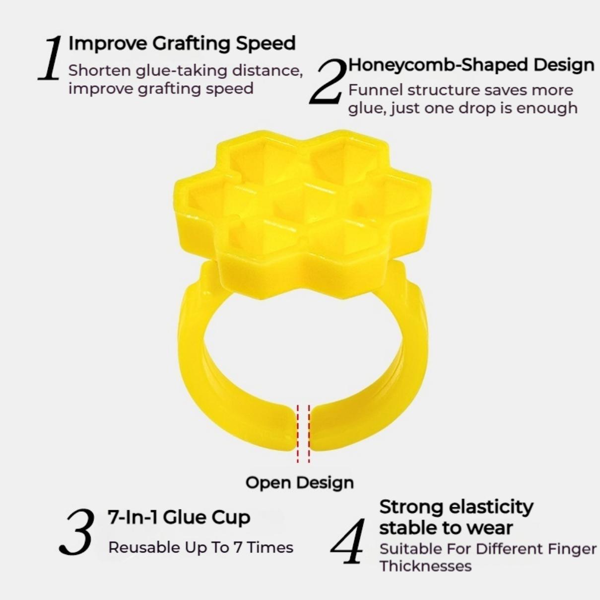 50PCS Holder Ring Cups for Eye - Eyelash Extension Class 评论和价格