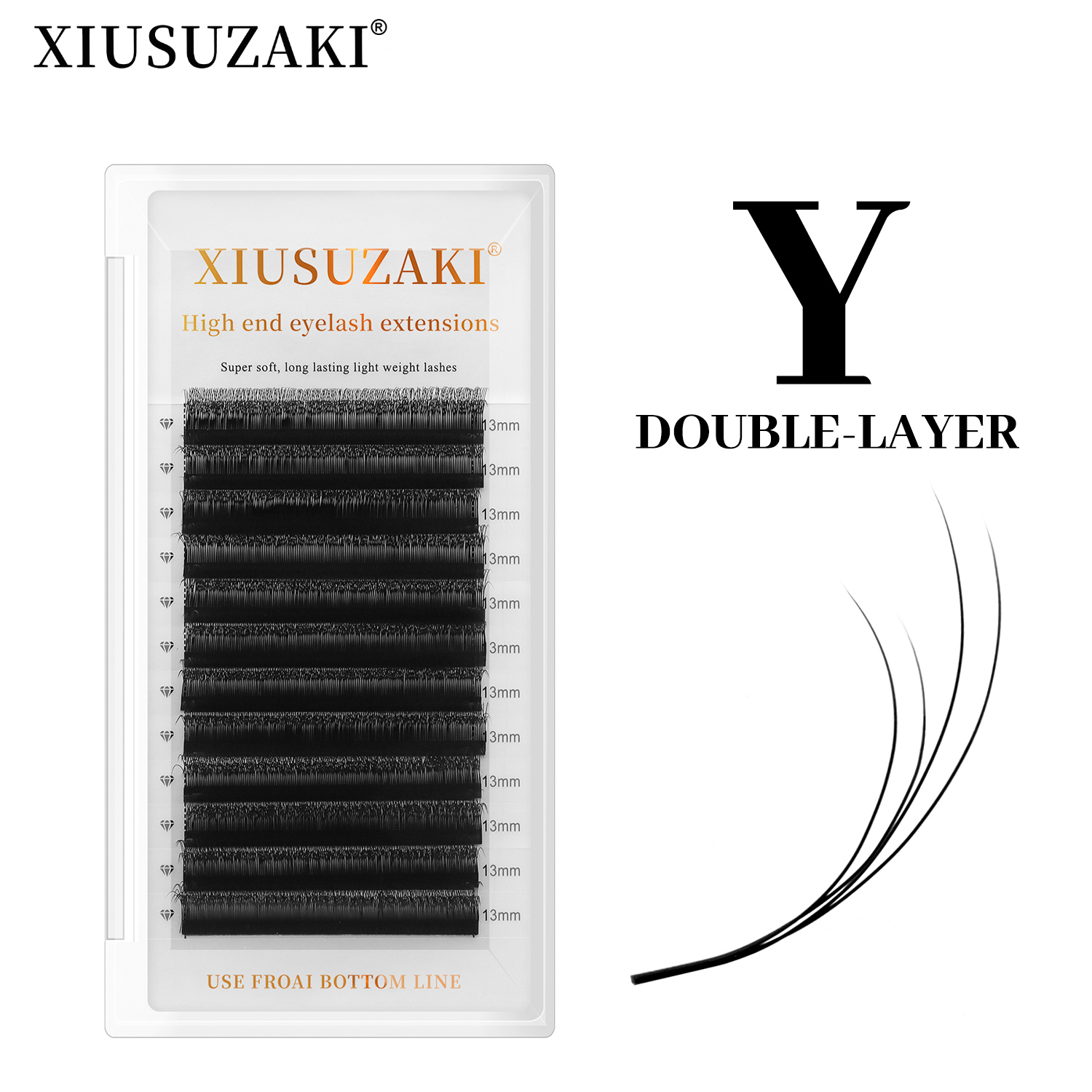XIUSUZAKI Double Layer YY Lash - Eyelash Extension Double Volume 评论和价格